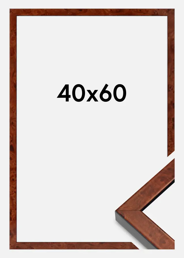 Okvir Hermes Akrilno staklo Burr Walnut 40x60 cm