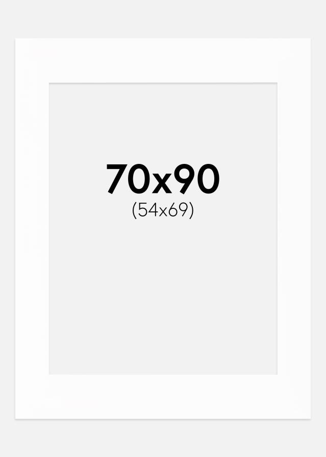 Paspartu Bijelo Bijeli unutarnji rub 70x90 cm (54x69)