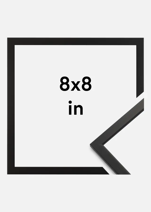 Okvir Edsbyn Akrilno staklo Crno 8x8 inches (20,32x20,32 cm)