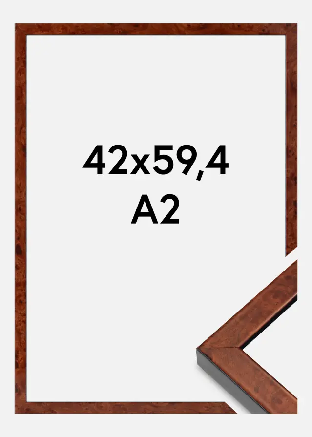 Okvir Hermes Akrilno staklo Burr Walnut 42x59,4 cm (A2)
