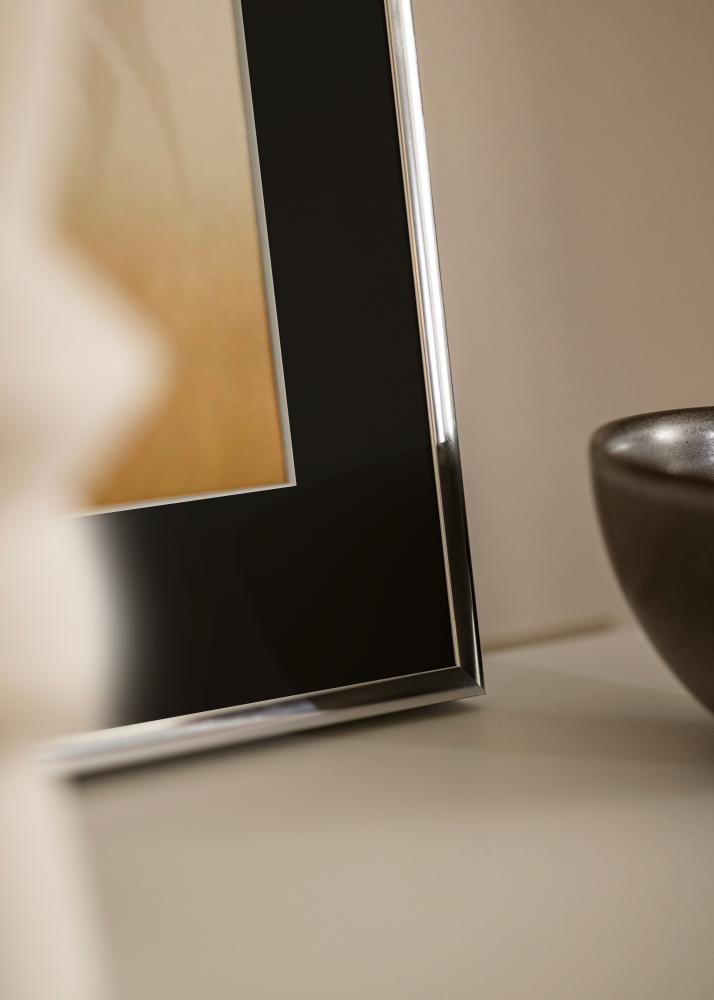 Okvir Aluminij Sjajna Siva 70x100 cm - Paspartu Crno 62x85 cm