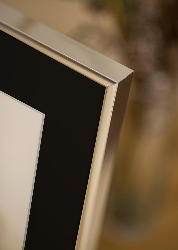 Okvir Aluminij Sjajna Siva 70x100 cm - Paspartu Crno 62x85 cm