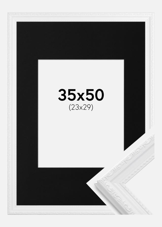 Okvir Abisko Bijelo 35x50 cm - Paspartu Crno 24x30 cm