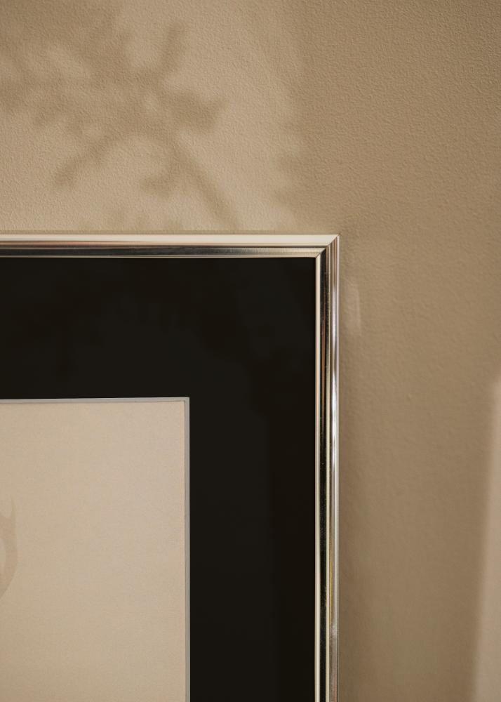 Okvir Aluminij Sjajna Siva 70x100 cm - Paspartu Crno 62x85 cm