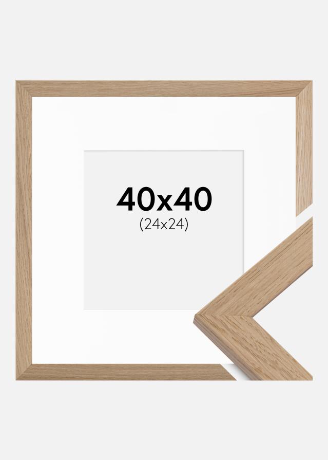 Okvir Trendline Hrast 40x40 cm - Paspartu Bijelo 25x25 cm