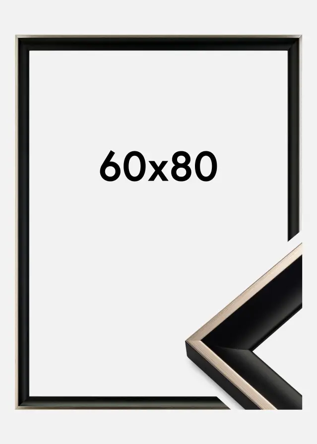 Okvir Öjaren Crno-Srebrno 60x80 cm