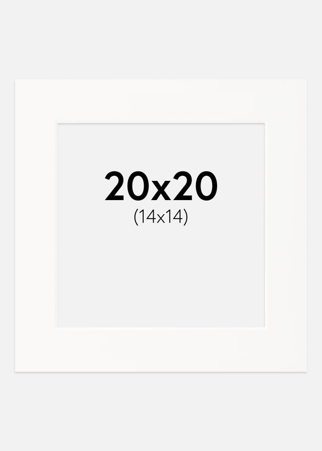 Paspartu Prljavo bijelo Bijeli unutarnji rub 20x20 cm (14x14)