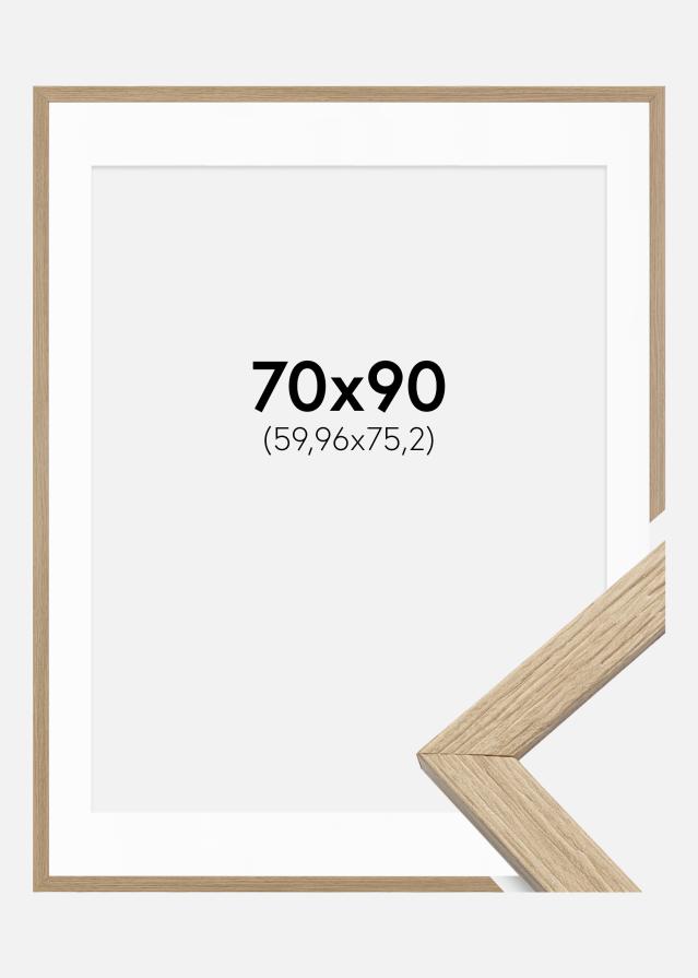 Okvir Profinjeni Hrast 70x90 cm - Paspartu Bijelo 24x30 inches