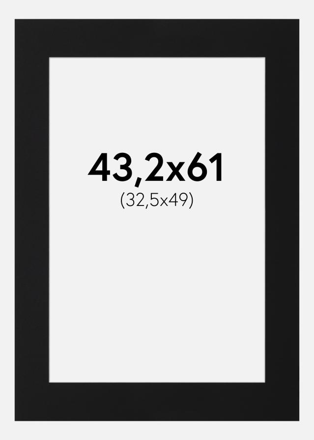 Paspartu Crni Standard (Bijela Jezgra) 43,2x61 cm (32,5x49)