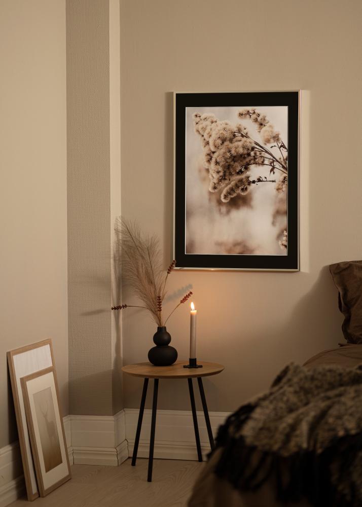 Okvir Aluminij Sjajna Siva 70x100 cm - Paspartu Crno 62x85 cm