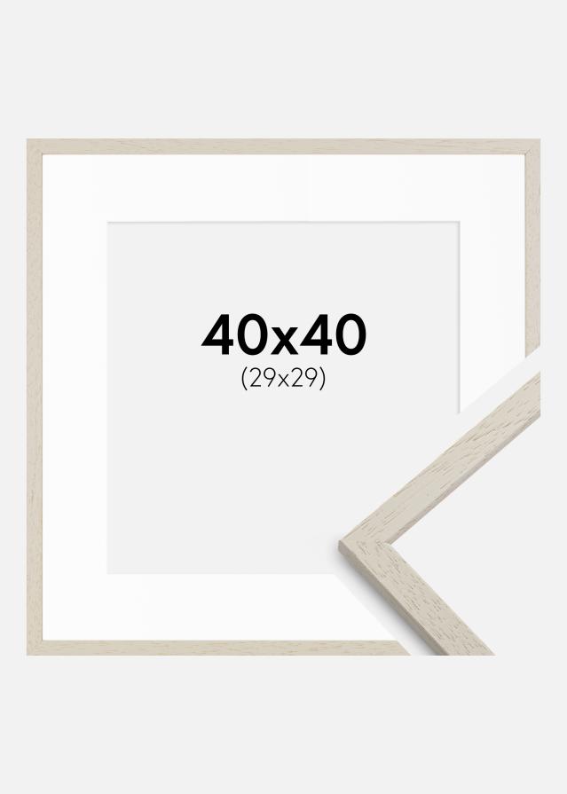 Okvir Edsbyn Pijesak 40x40 cm - Paspartu Bijelo 30x30 cm