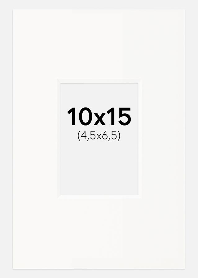 Paspartu Prljavo bijelo Bijeli unutarnji rub 10x15 cm (4,5x6,5)