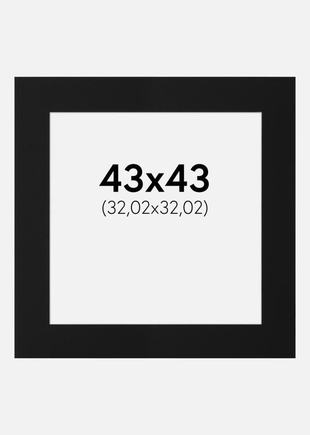 Paspartu Crni Standard (Bijela Jezgra) 43x43 cm (32,02x32,02)