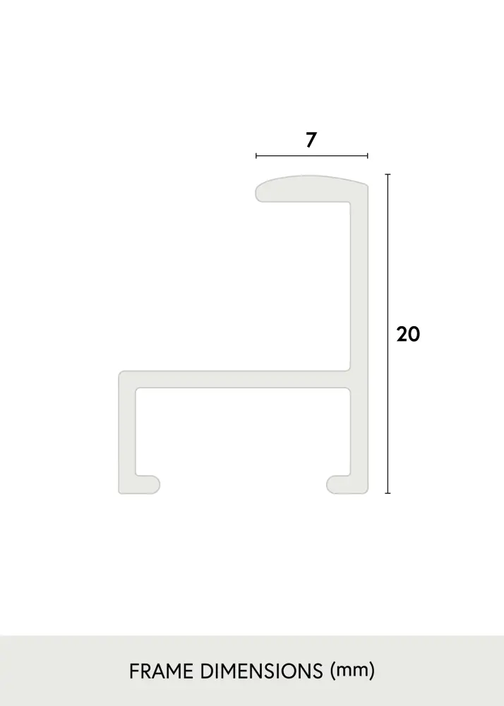 Ogledalo Minimalan White 40x80 cm