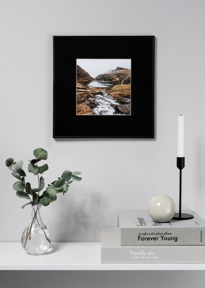 Paspartu XL Crno Bijeli unutarnji rub 40x40 cm (19x19)