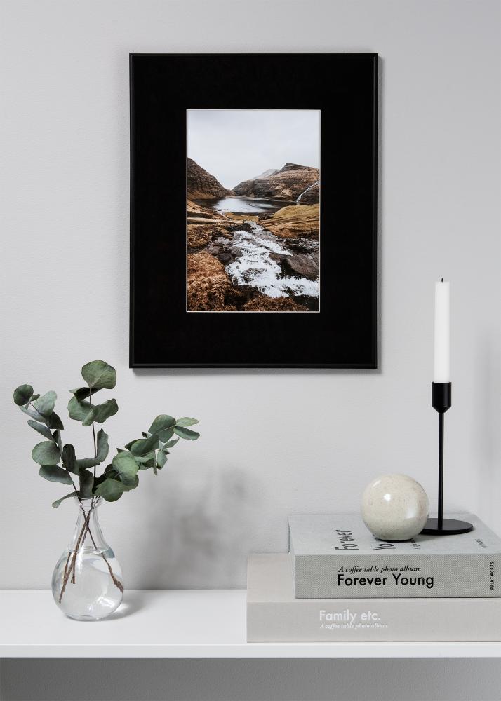 Paspartu XL Crno Bijeli unutarnji rub 60x80 cm (41x58,4 - A2)