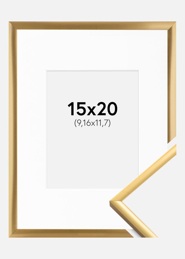 Okvir New Lifestyle Shiny Gold 15x20 cm - Paspartu Bijelo 4x5 inches