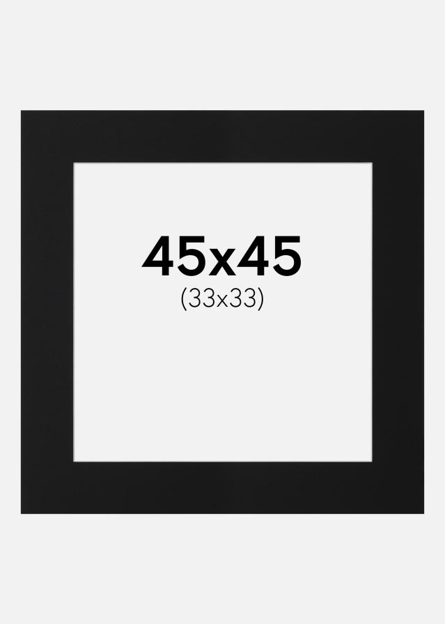 Paspartu Crni Standard (Bijela Jezgra) 45x45 cm (33x33)