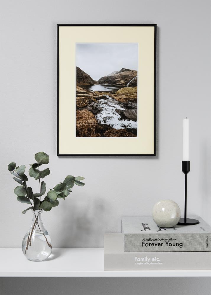 Paspartu Creme 3 mm Bijeli unutarnji rub 21x30 cm (17x23)