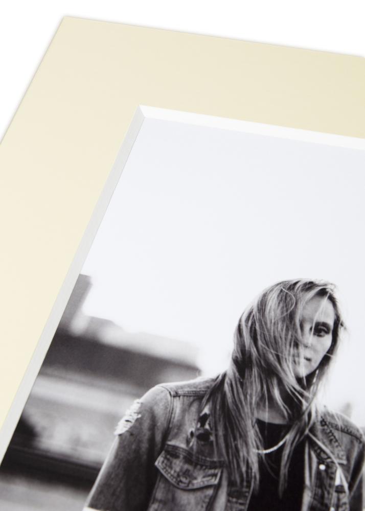 Paspartu Creme 3 mm Bijeli unutarnji rub 21x30 cm (17x23)