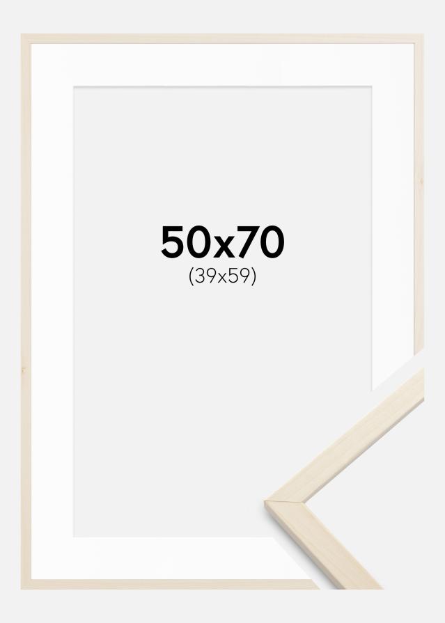 Okvir Edsbyn Javor 50x70 cm - Paspartu Bijelo 40x60 cm