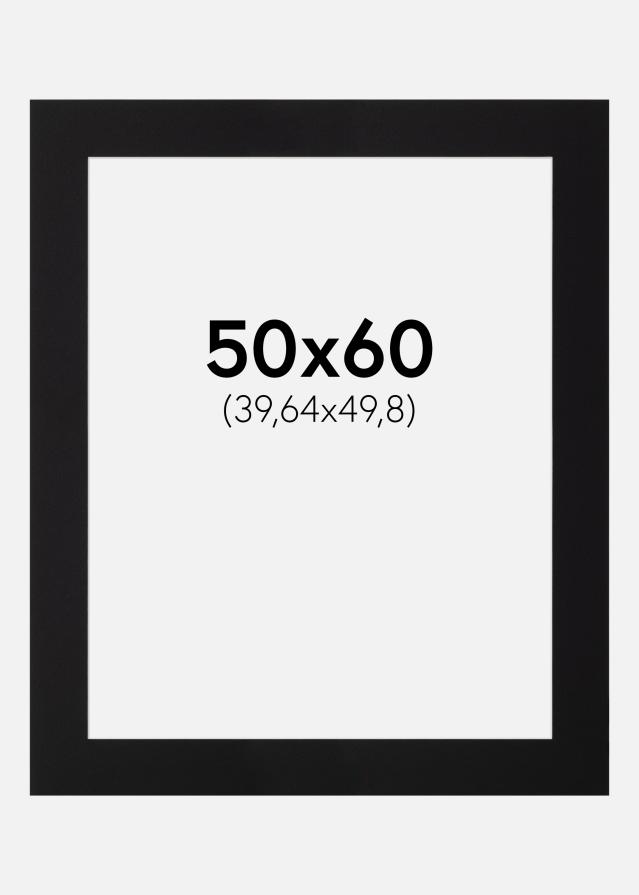 Paspartu Crno Standardni Bijeli unutarnji rub 50x60 cm (39,64x49,8)