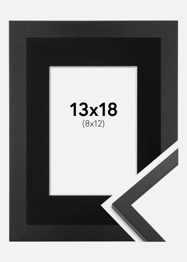 Okvir Trendy Crno 13x18 cm - Paspartu Crno 9x13 cm