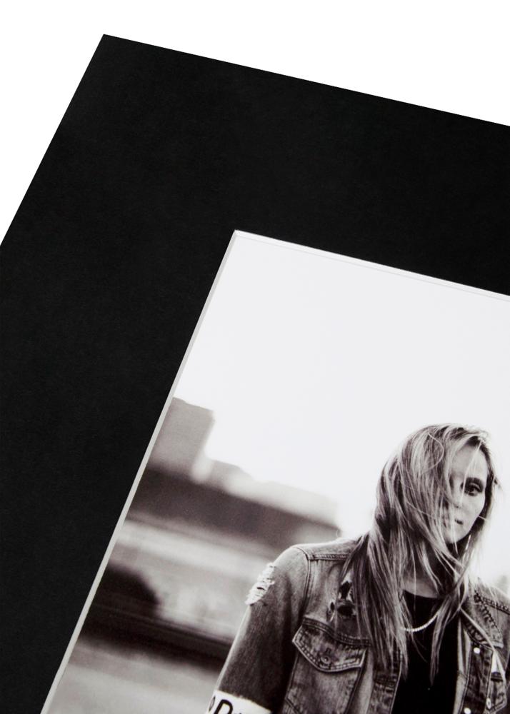 Paspartu XL Crno Bijeli unutarnji rub 60x80 cm (41x58,4 - A2)