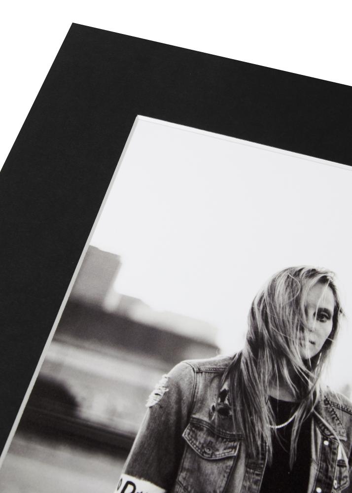 Paspartu XXL Crno Bijeli unutarnji rub 70x100 cm (39x59)