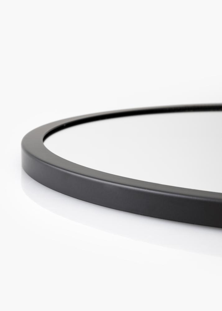 KAILA Okruglo Ogledalo Rope - Crno 30 cm Ø