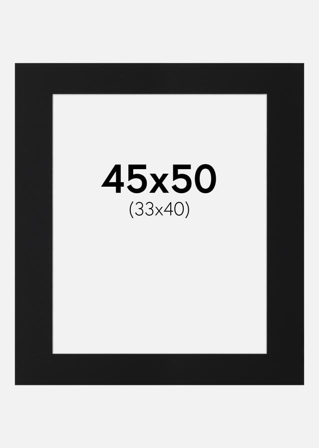 Paspartu Crni Standard (Bijela Jezgra) 45x50 cm (33x40)