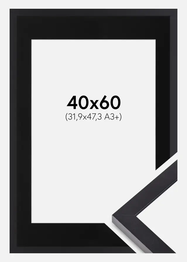 Okvir Selection Crno 40x60 cm - Paspartu Crno 32,9x48,3 cm (A3+)