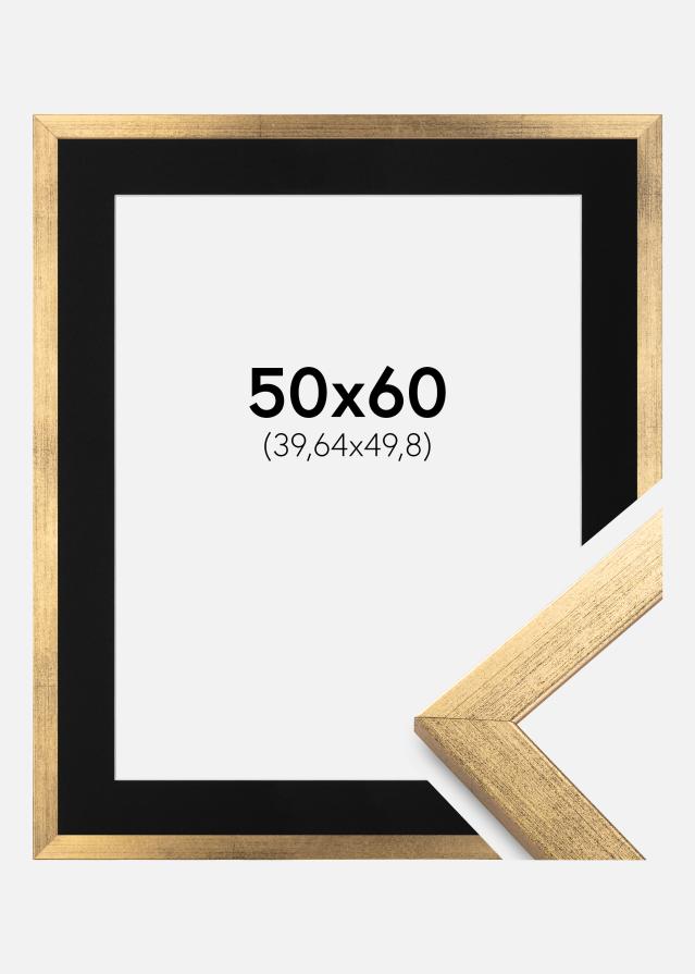 Okvir Profinjeni Zlato 50x60 cm - Paspartu Crno 16x20 inches