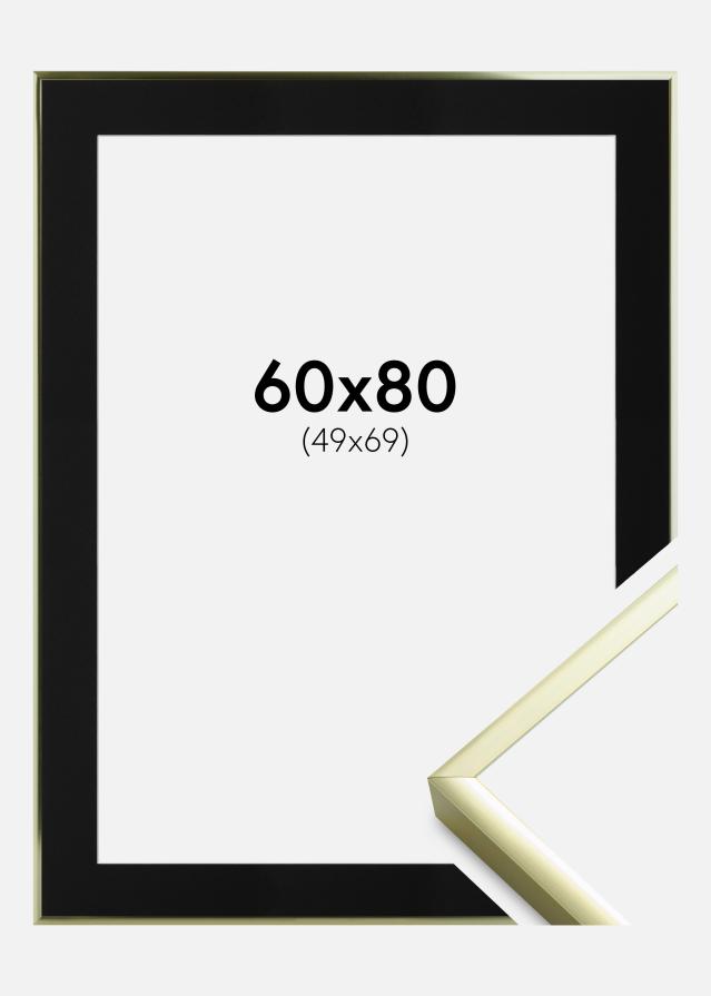 Okvir Plakat Frame Aluminum Gold 60x80 cm - Paspartu Crno 50x70 cm