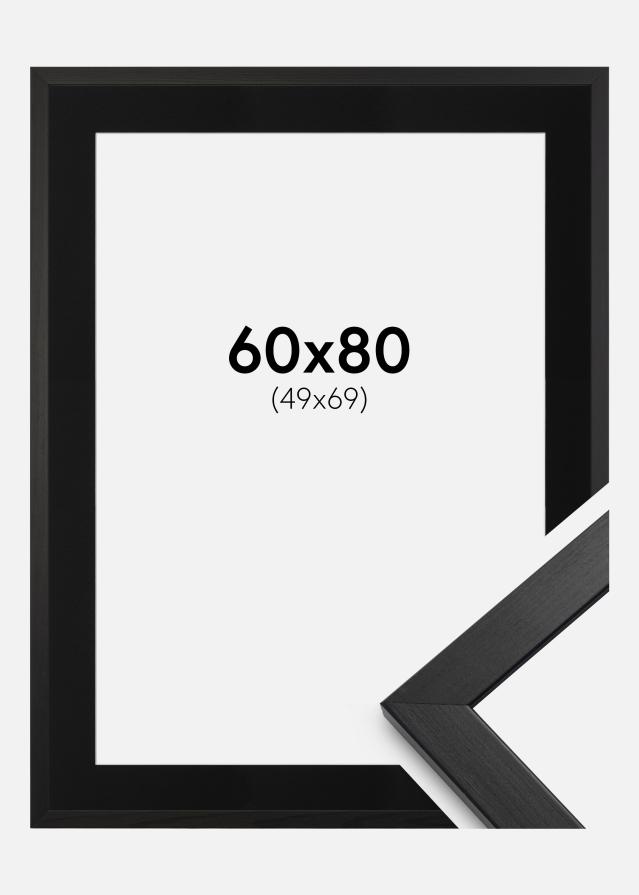 Okvir Profinjeni Crno 60x80 cm - Paspartu Crno 50x70 cm