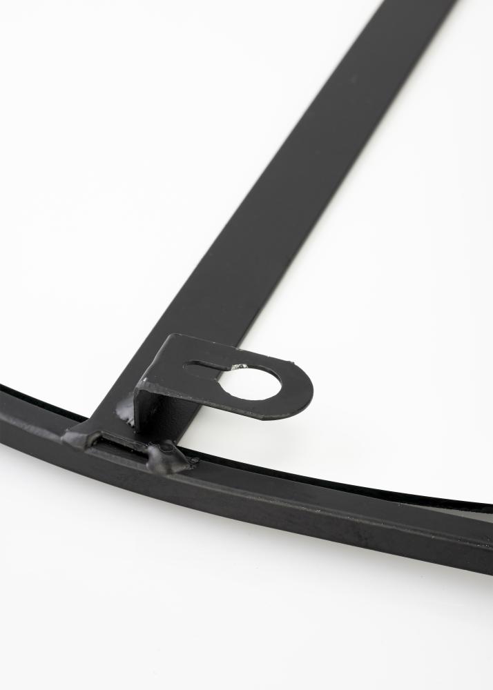 KAILA Okruglo Ogledalo sa Polica - Crno 35x55 cm