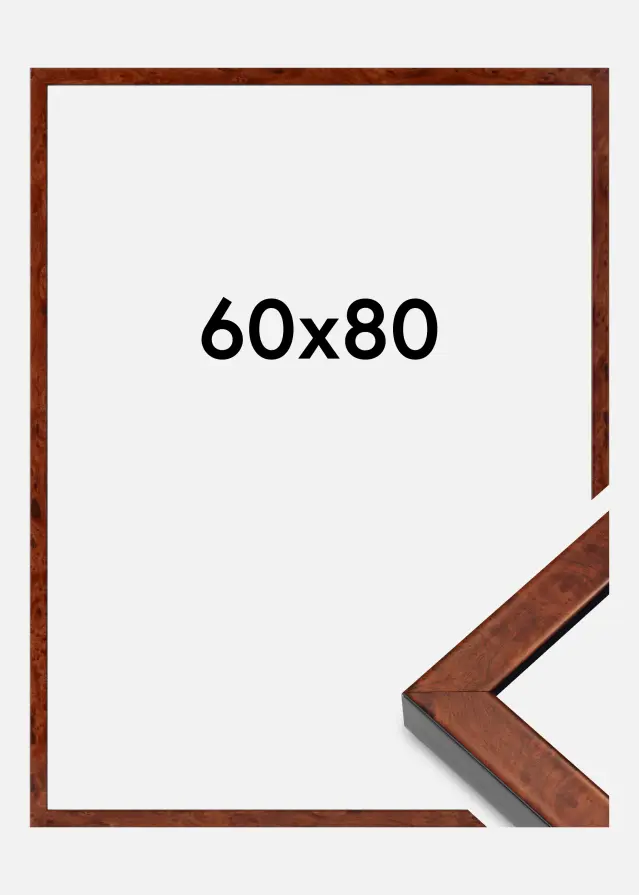 Okvir Hermes Akrilno staklo Burr Walnut 60x80 cm