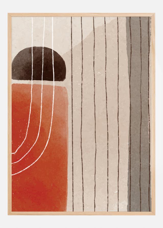 Orange Minimal Shapes III Plakat