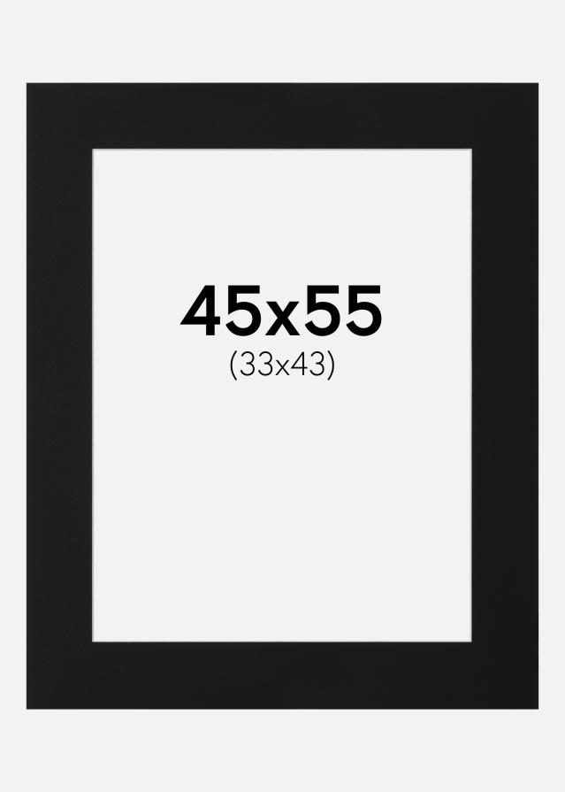 Paspartu Crni Standard (Bijela Jezgra) 45x55 cm (33x43)