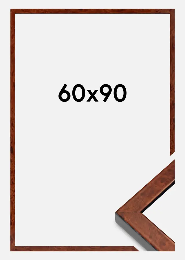 Okvir Hermes Akrilno staklo Burr Walnut 60x90 cm
