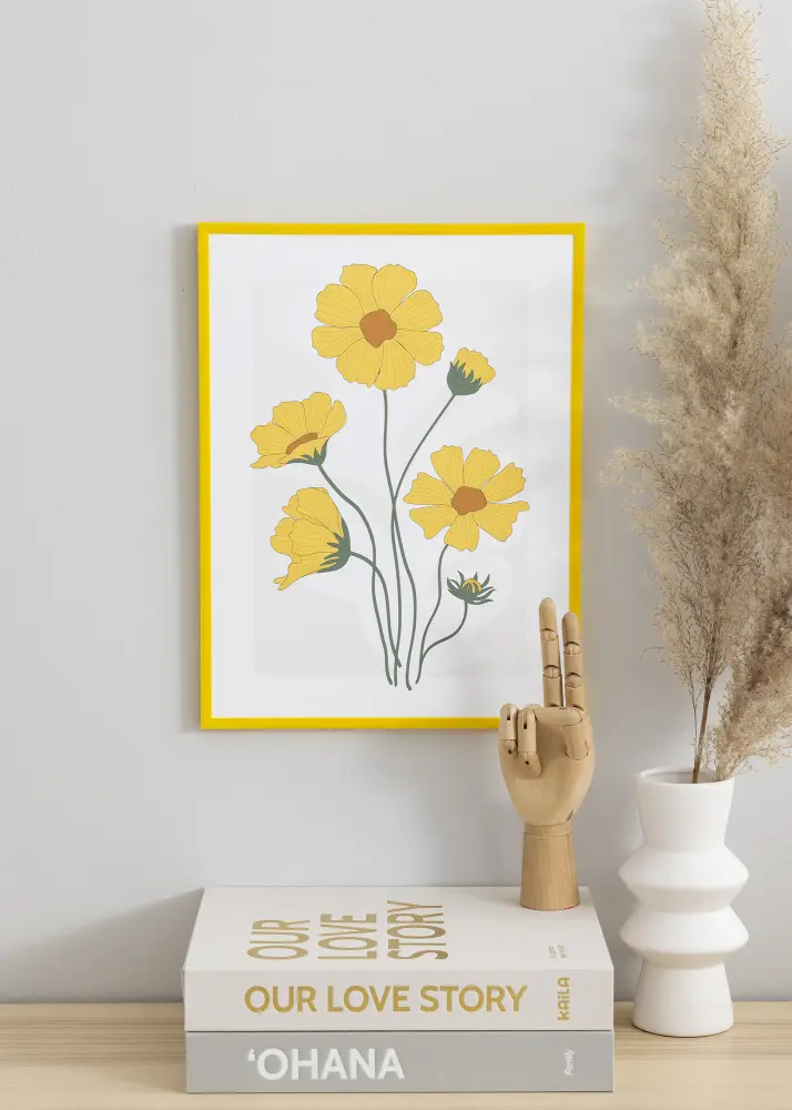 Okvir New Lifestyle Žuta 50x70 cm - Paspartu Crno 40x60 cm