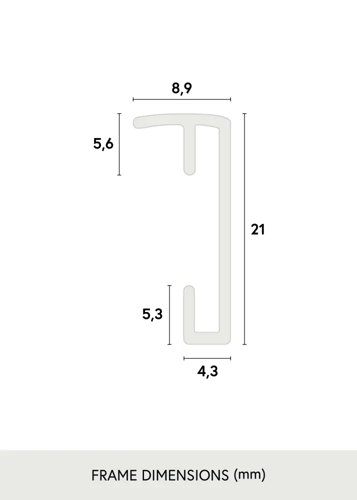 Okvir Plakat Frame Aluminum Srebro 21x29,7 cm (A4)