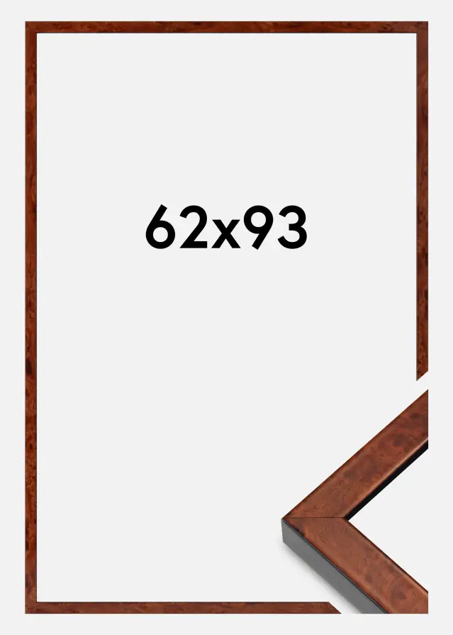 Okvir Hermes Akrilno staklo Burr Walnut 62x93 cm