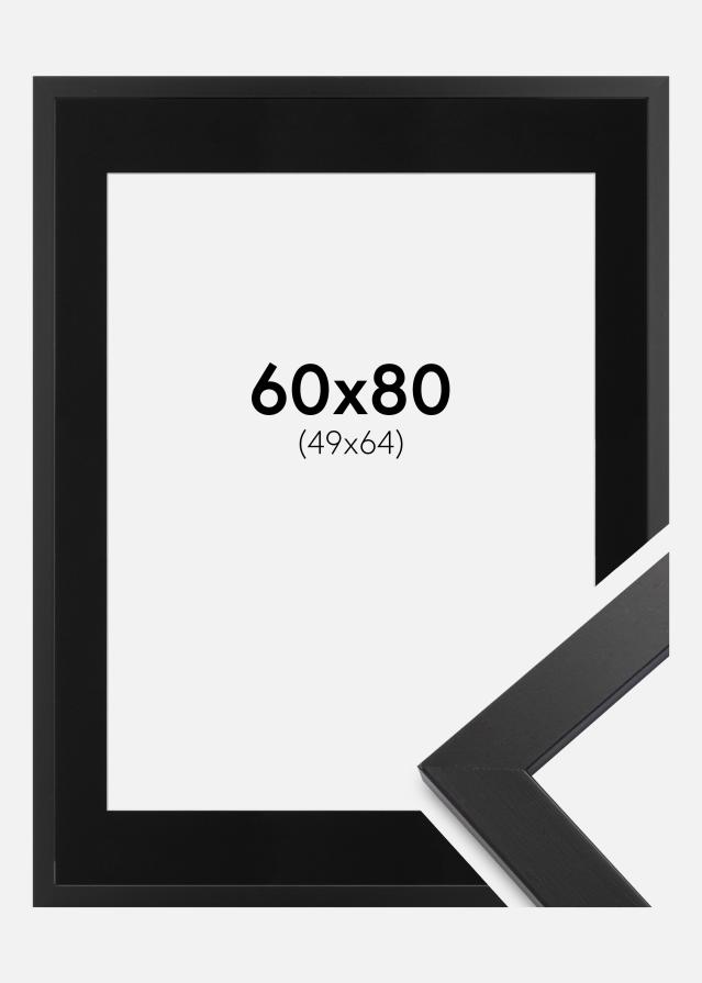 Okvir Black Wood 60x80 cm - Paspartu Crno 50x65 cm