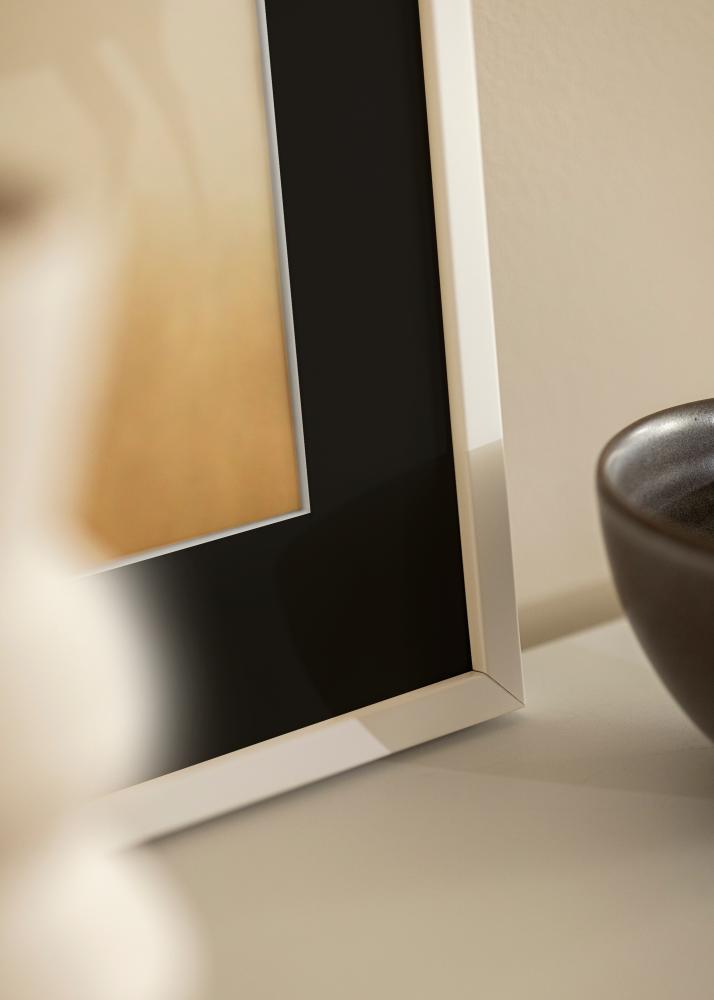 Okvir E-Line Bijelo 30x40 cm - Paspartu Crno 21x29,7 cm (A4)