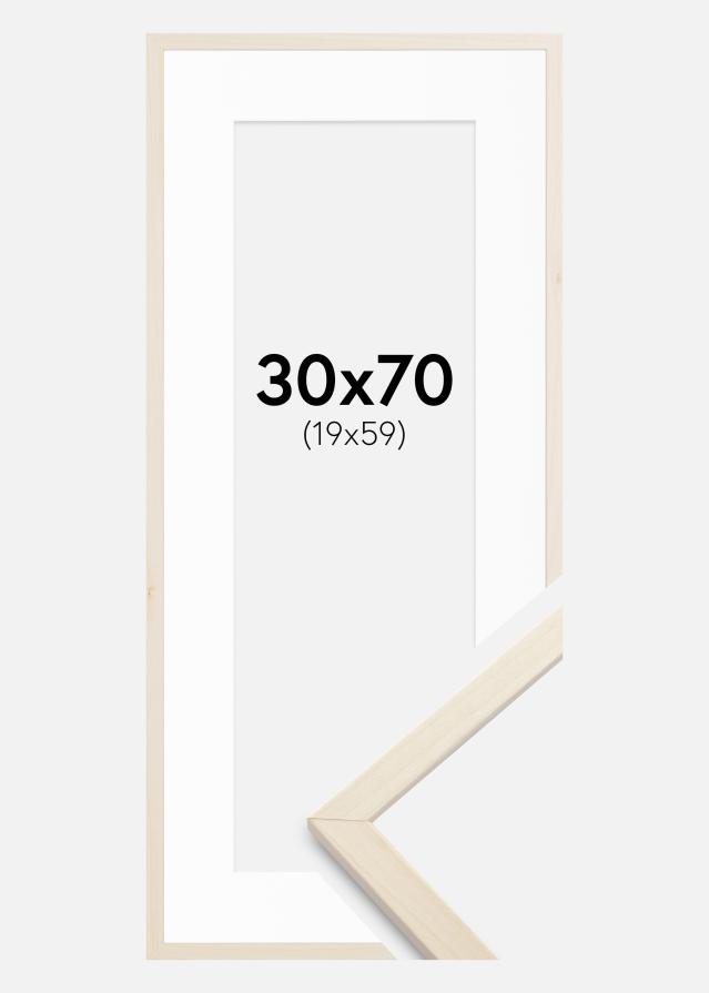 Okvir Edsbyn Javor 30x70 cm - Paspartu Bijelo 20x60 cm