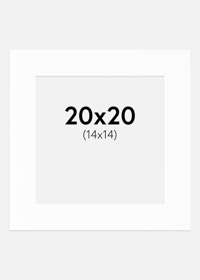 Paspartu Canson Bijelo Bijeli unutarnji rub 20x20 cm (14x14)