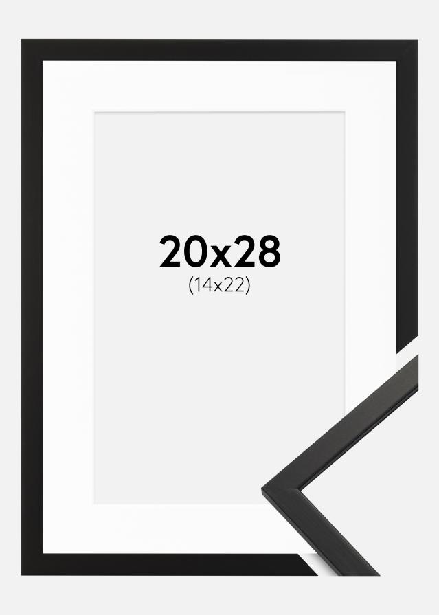 Okvir Edsbyn Crno 20x28 cm - Paspartu Bijelo 15x23 cm