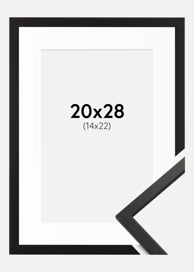 Okvir Edsbyn Crno 20x28 cm - Paspartu Bijelo 15x23 cm