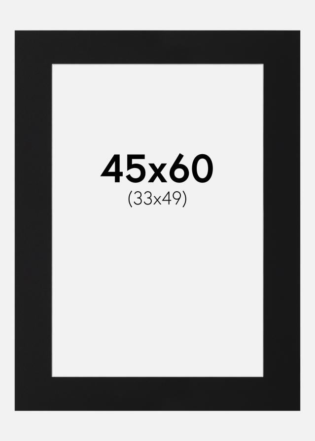 Paspartu Crni Standard (Bijela Jezgra) 45x60 cm (33x49)